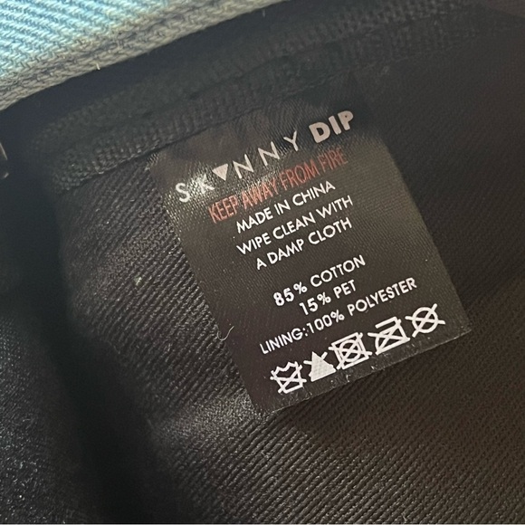 Skinny Dip Denim sequin stars festival backpack NWOT zipper closure 11x10 - Picture 9 of 14